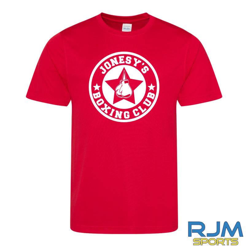 Jonesy's Boxing Club AWDis Cool Wicking T-Shirt Fire Red