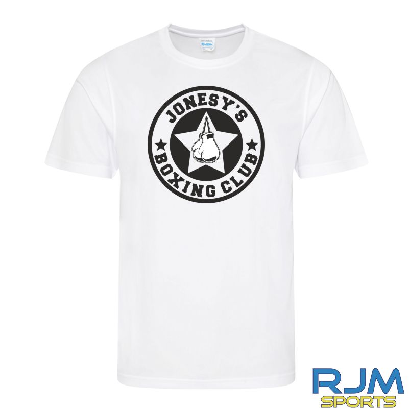 Jonesy's Boxing Club AWDis Cool Wicking T-Shirt White