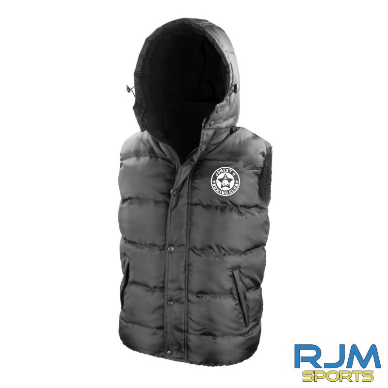 Jonesy's Boxing Club Result Core Padded Body Warmer Black
