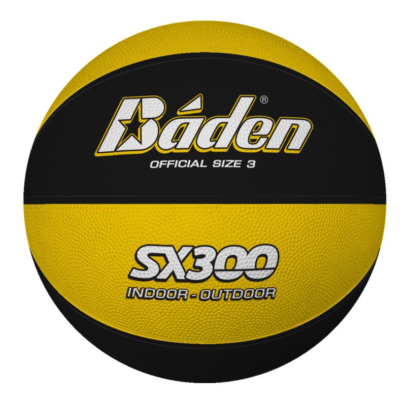 Baden Rubber Coloured Basketball Size 3 Yellow Black