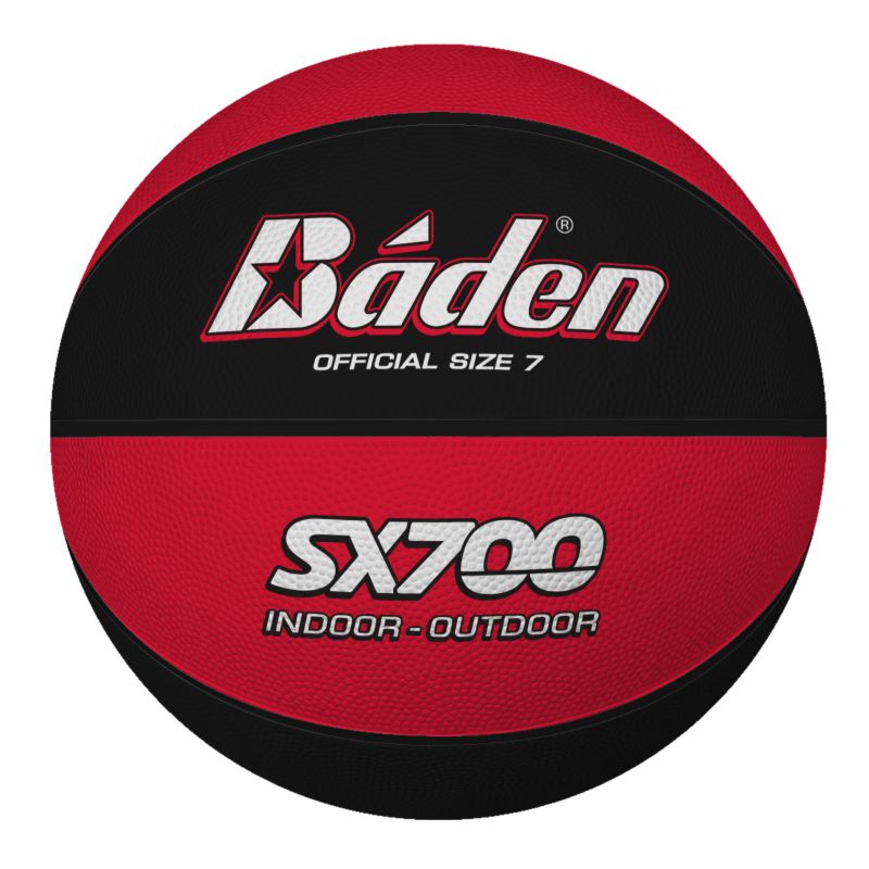 Baden Rubber Coloured Basketball Size 7 Red Black