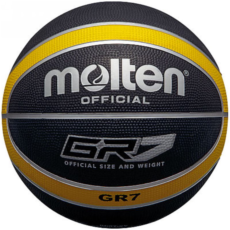 Molten Rubber Basketball Black Yellow