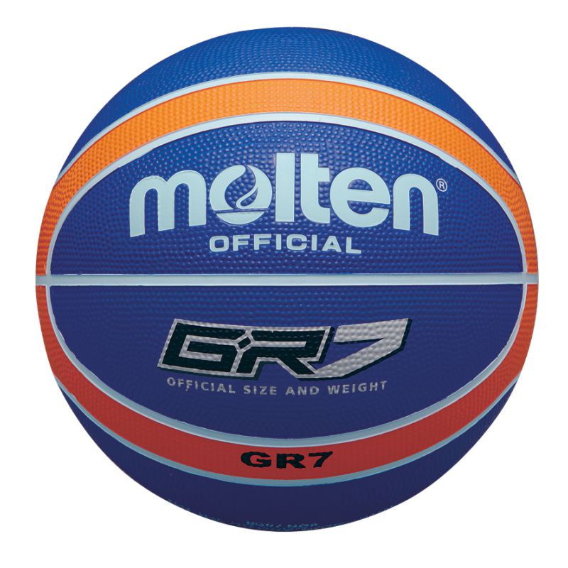 Molten Rubber Basketball Blue Orange