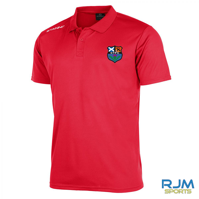 Callander Thistle FC Stanno Field Coaches Polo Shirt Red