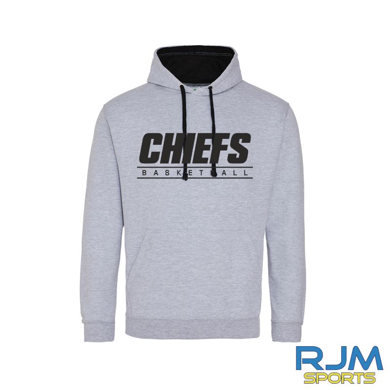 NL Chiefs AWDis Varsity Hoodie Heather Grey Black