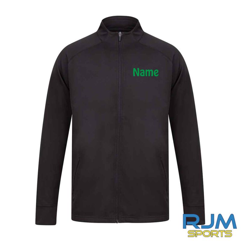 EOS Gymnastics Academy Finden & Hales Knitted Tracksuit Top Black/Black - Image 2