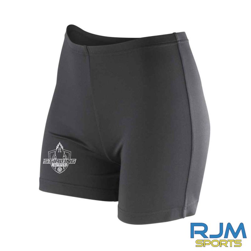 Stirling Netball Club Spiro Impact Ladies Softext Shorts Black
