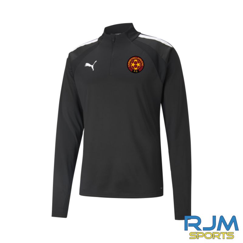 Cairneyhill Athletic Puma Team Liga Quarter Zip Top Black White