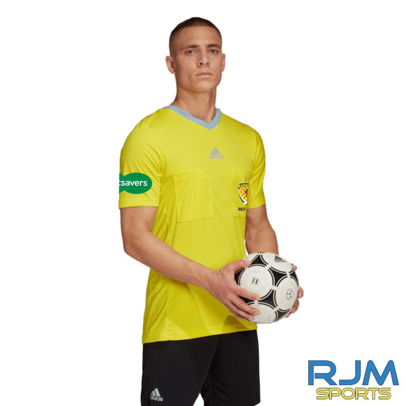 SFA Adidas Referee 22 Short Sleeve Jersey Bright Yellow - Image 3