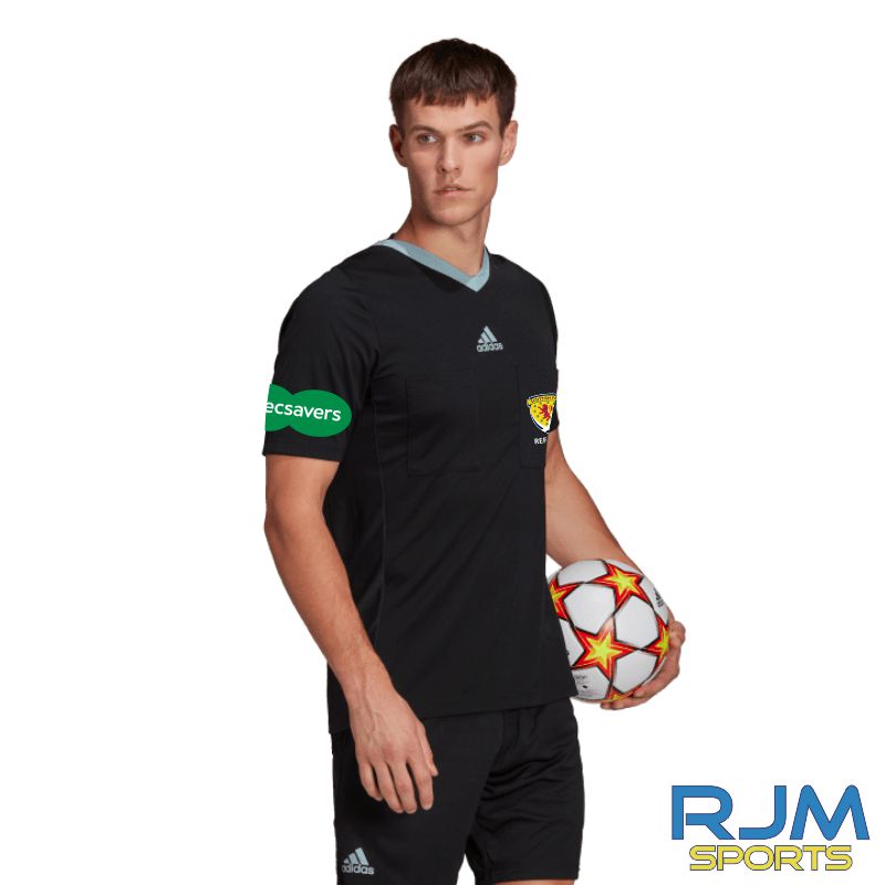 SFA Adidas Referee 22 Short Sleeve Jersey Black - Image 3