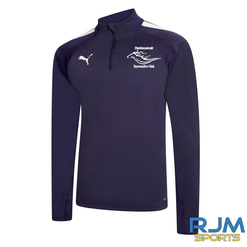 Stenhousemuir Gymnastics Club Puma Team Liga Quarter Zip Top Peacoat White