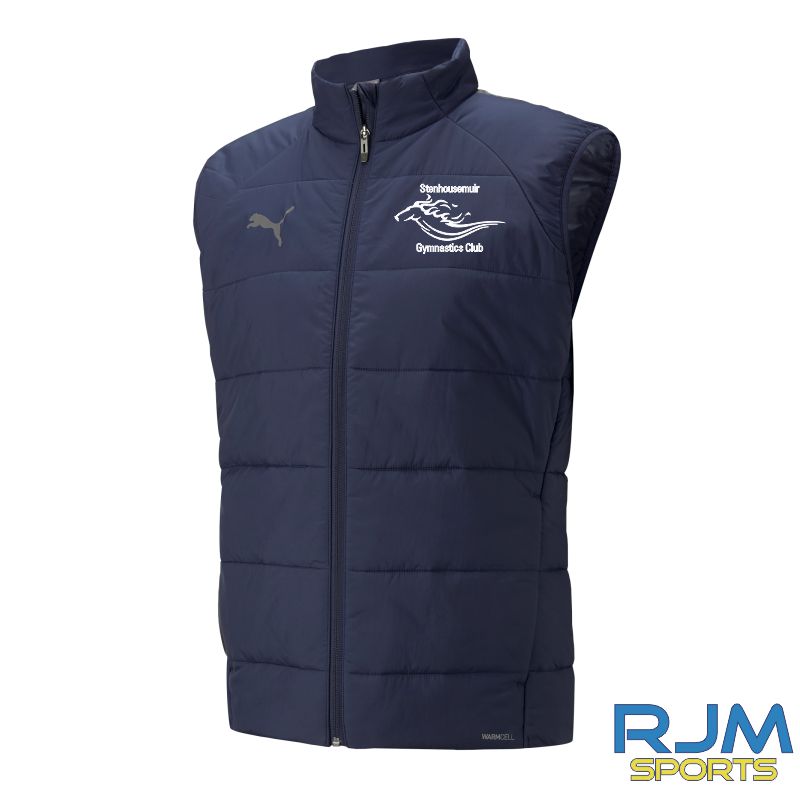Stenhousemuir Gymnastics Club Puma Team Liga Vest Jacket Peacoat White