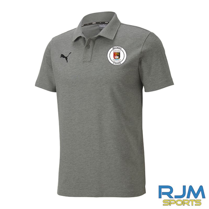 Bo'ness Utd FC Puma Goal Casuals Polo Medium Grey Heather