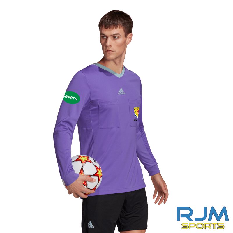 SFA Adidas Referee 22 Long Sleeve Jersey Purple Rush - Image 3