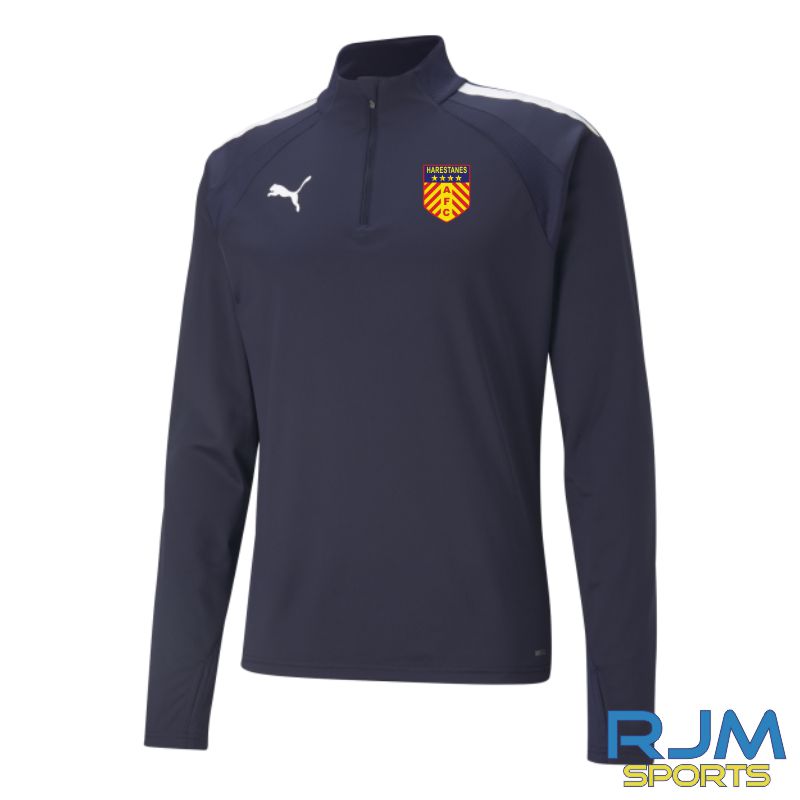 Harestanes AFC Puma Team Liga Quarter Zip Top Peacoat White
