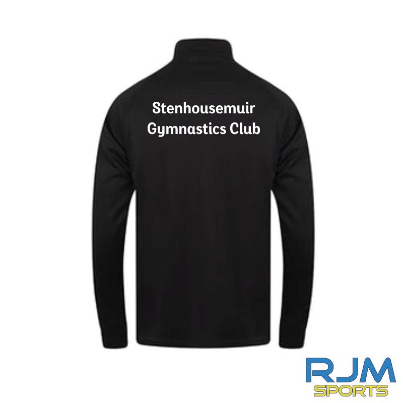 Stenhousemuir Gymnastics Club Girls Finden & Hales Knitted Tracksuit Top Black/Black - Image 2