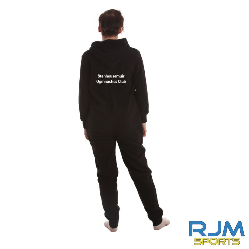Stenhousemuir Gymnastics Club Girls SF Onesie Black - Image 2