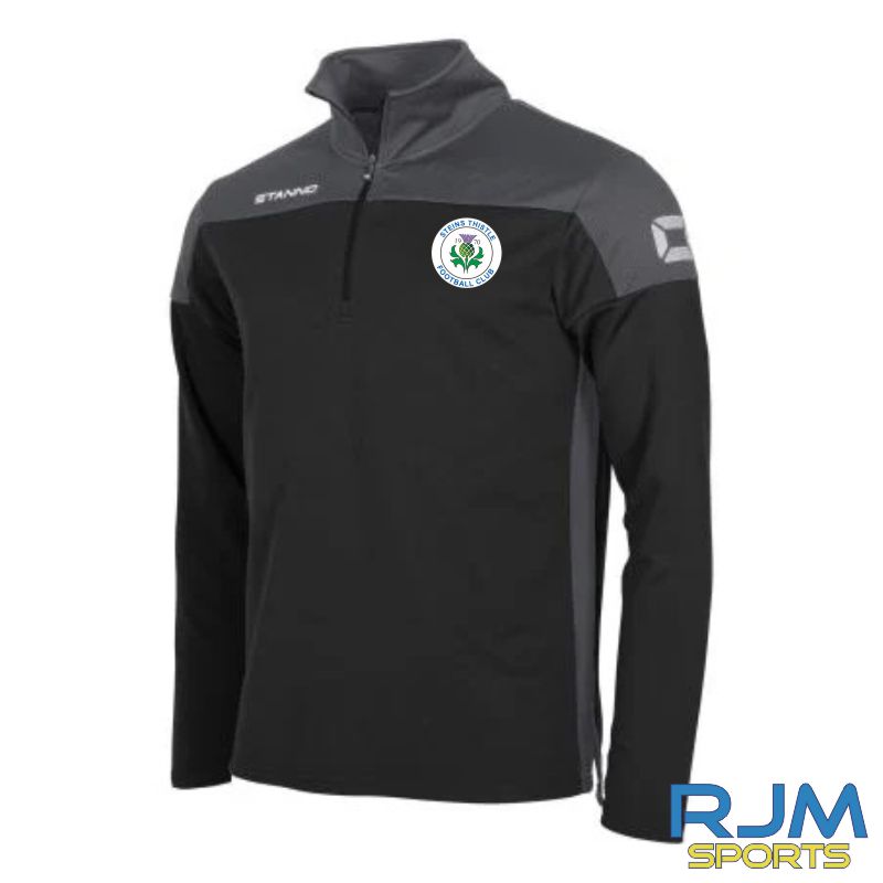 Steins Thistle FC Stanno Pride Coaches Players 1/4 Zip Top Black