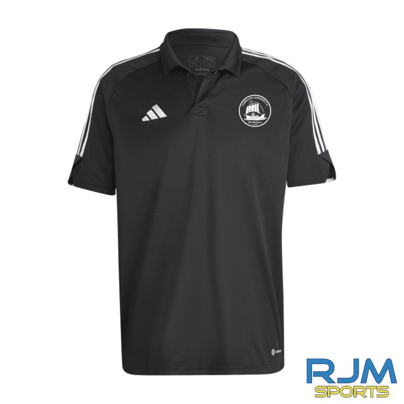 Camelon Juniors FC Adidas Tiro 23 Polo Shirt Black