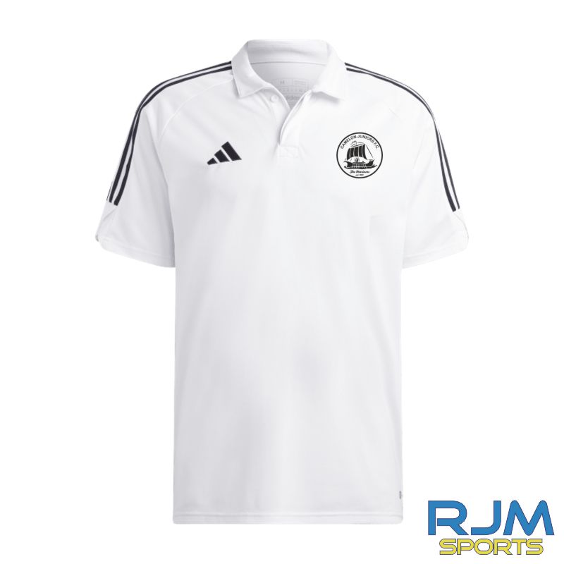 Camelon Juniors FC Adidas Tiro 23 Polo Shirt White