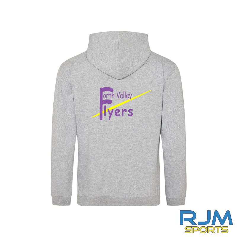 Forth Valley Flyers AWDis Pullover Hoody Heather Grey - Image 2
