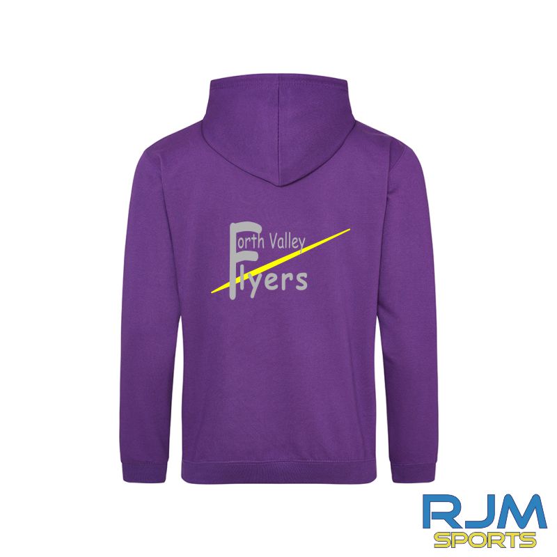 Forth Valley Flyers AWDis Pullover Hoody Purple - Image 2
