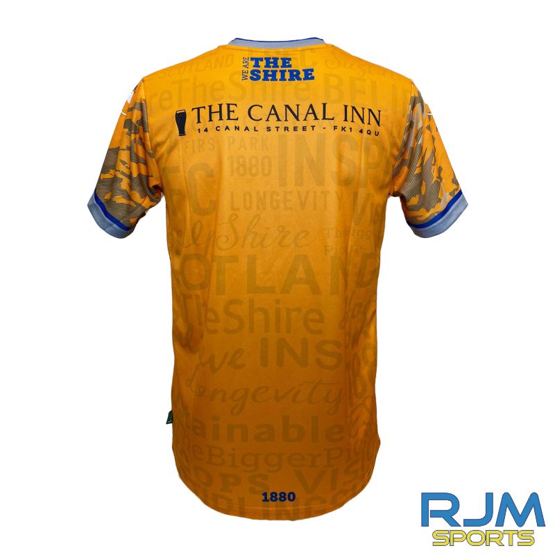 East Stirlingshire FC 2023/24 Uhlsport Away Shirt Mustard/Grey - Image 2