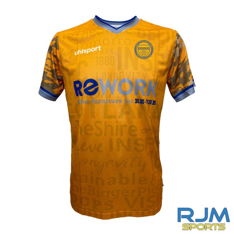 East Stirlingshire FC 2023/24 Uhlsport Away Shirt Mustard/Grey