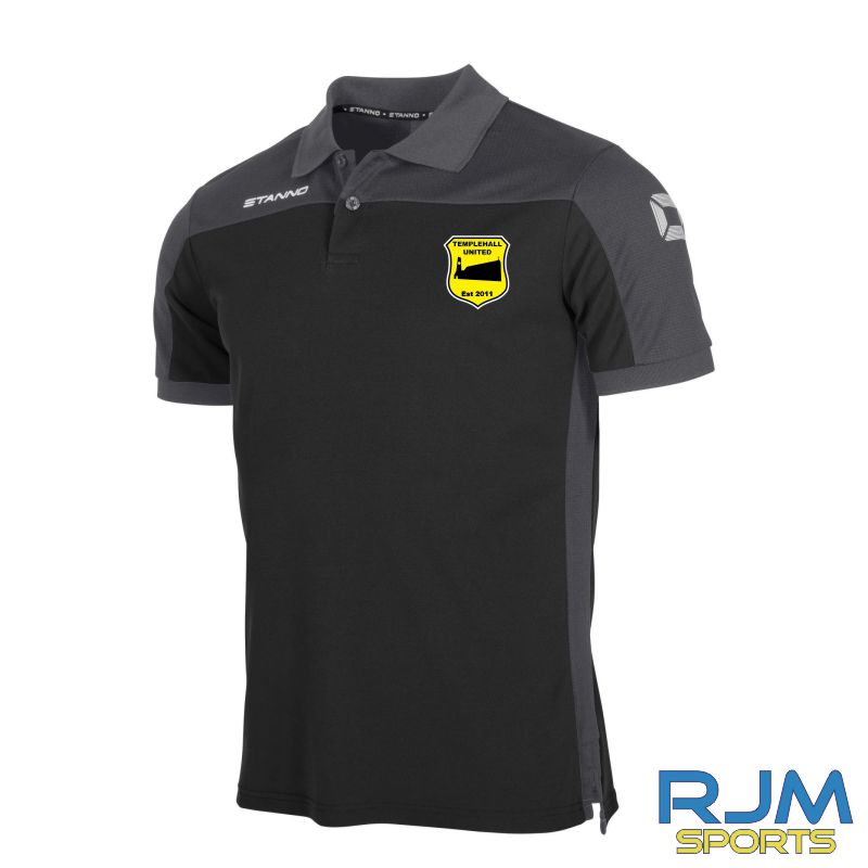 Templehall United Stanno Pride Polo Shirt Black/Anthracite
