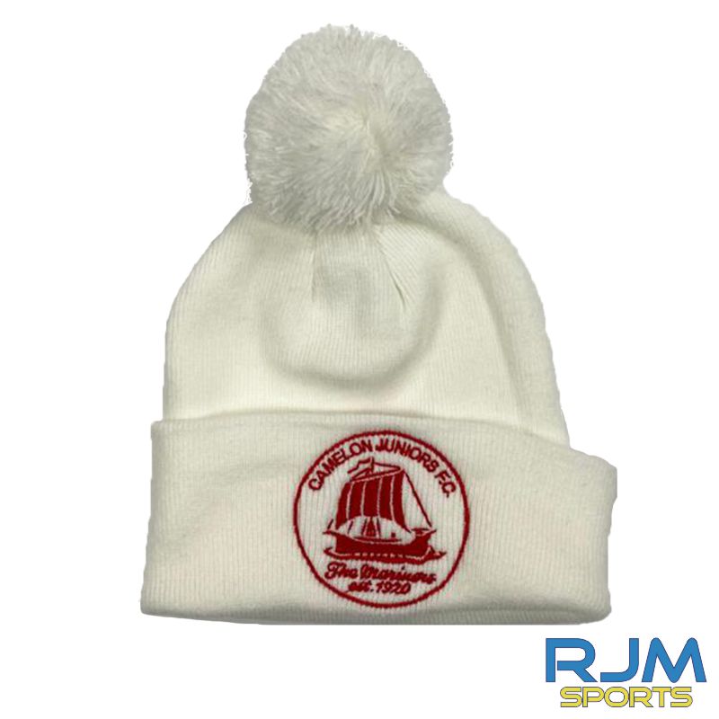 Camelon Juniors FC Bobble Hat White