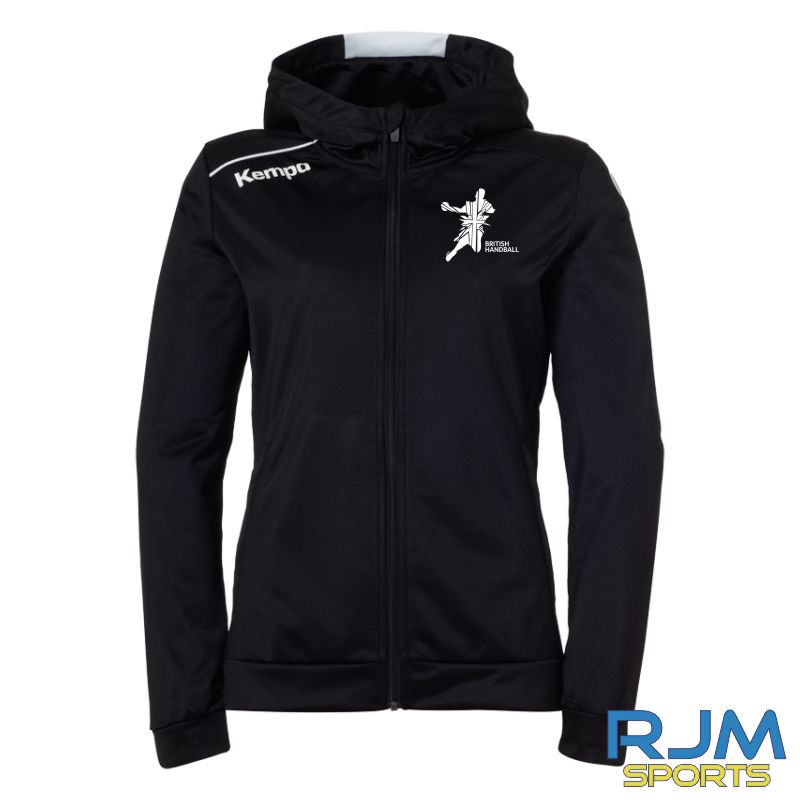 British Handball Association Kempa Ladies Player Hood Jacket Black
