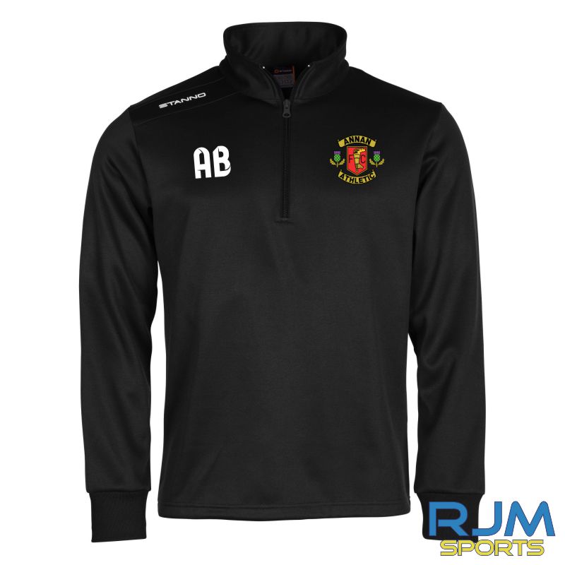Annan Athletic Ladies FC Stanno Field Half Zip Top Black