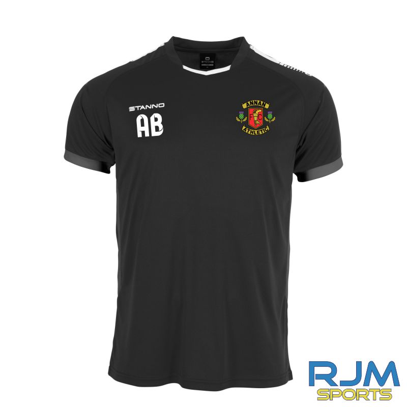 Annan Athletic Ladies FC Stanno First Shirt Black Grey