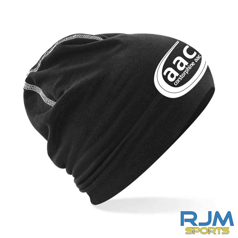 Corstorphine AAC Beechfield Cotton Beanie Black/White