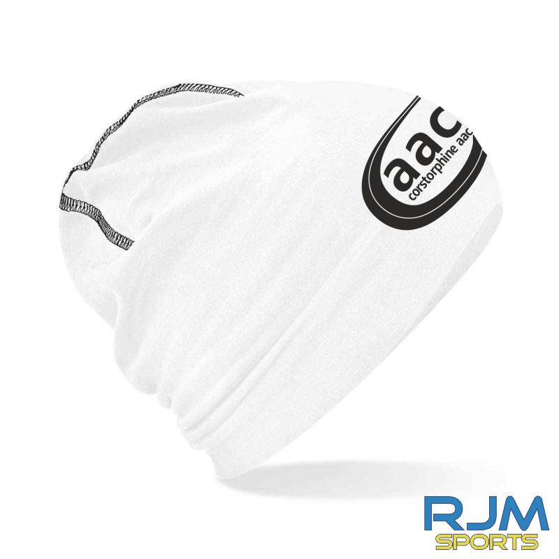 Corstorphine AAC Beechfield Cotton Beanie White/Black