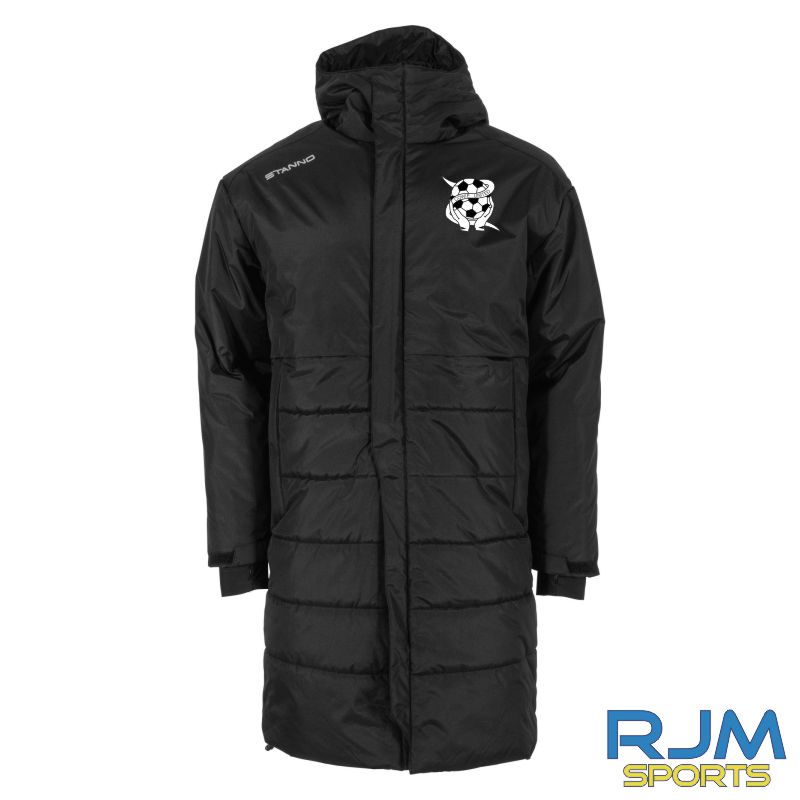 Cowie United Stanno Prime Long Coach Jacket Black