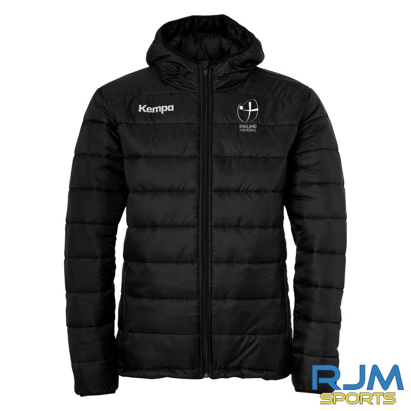 England Handball Kempa Puffer Hood Jacket Black