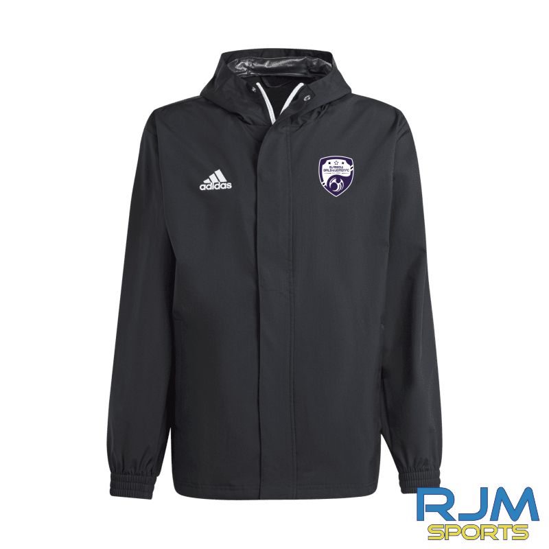 Glasgow Girls and Women FC Players Training Entrada 22 Training All Weather Jacket Black