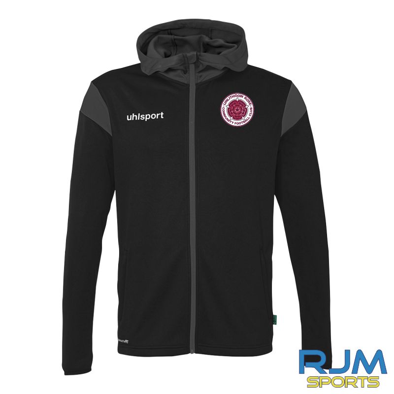 Linlithgow Rose Community FC Coaches Uhlsport Squad 27 Track Hood Jacket Black