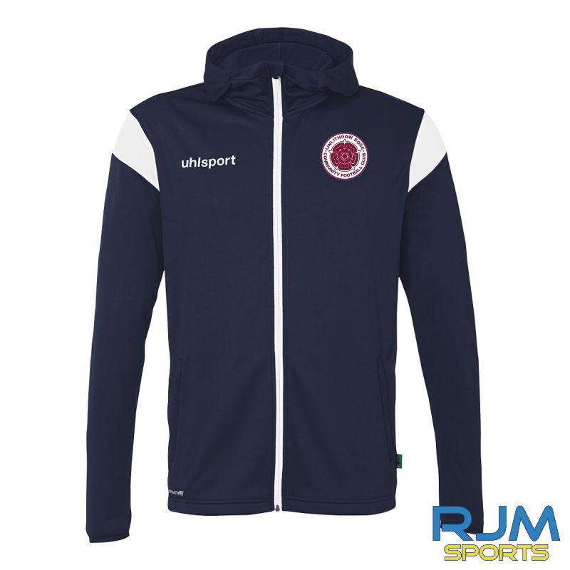 Linlithgow Rose Community FC Players Training Uhlsport Squad 27 Track Hood Jacket Navy/White