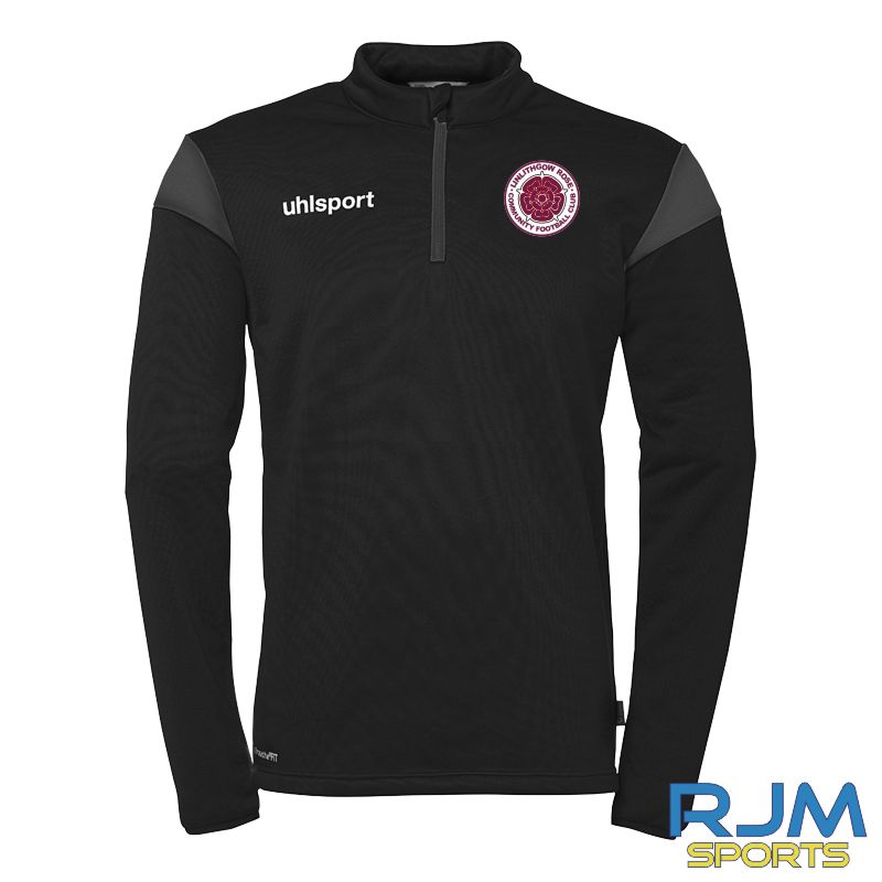 Linlithgow Rose Community FC Coaches Uhlsport Squad 27 Quarter Zip Black