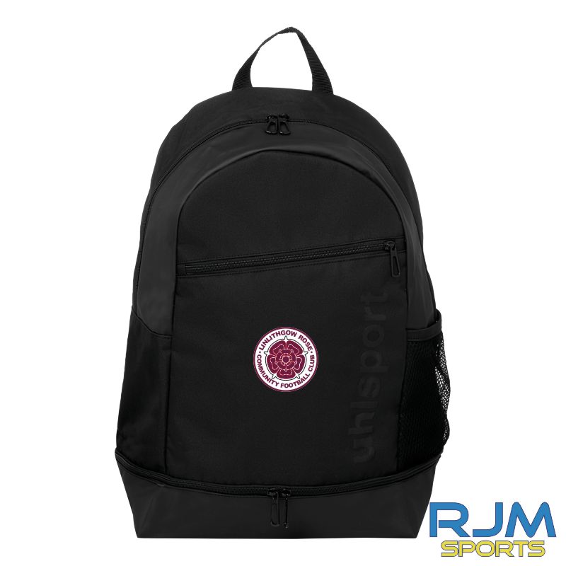 Linlithgow Rose Community FC Uhlsport Essential Backpack with Bottom Compartment Black