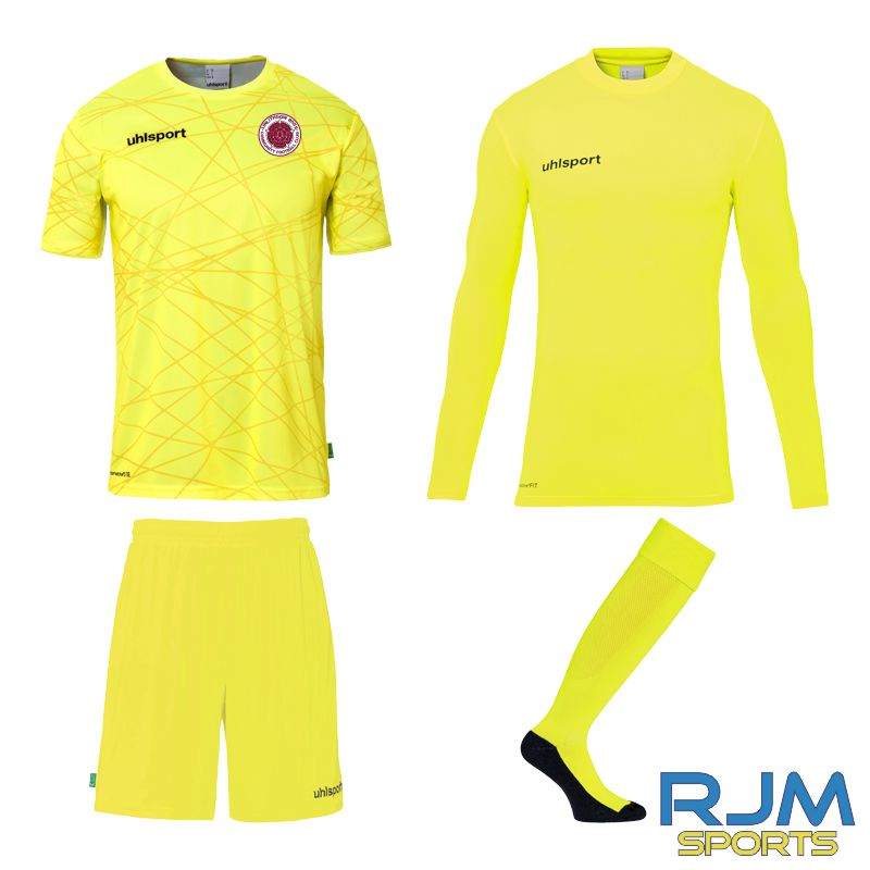 Linlithgow Rose Community FC Home Uhlsport Prediction Goalkeeper Bundle Fluo Yellow/Black