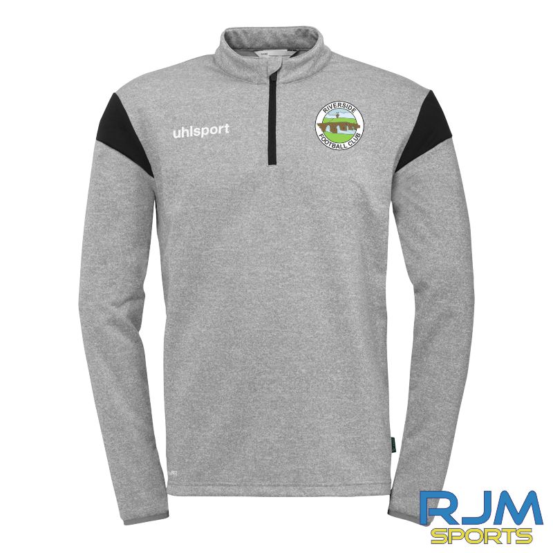 Riverside FC Coaches Uhlsport Squad 27 1/4 Zip Dark Grey Melange/Black