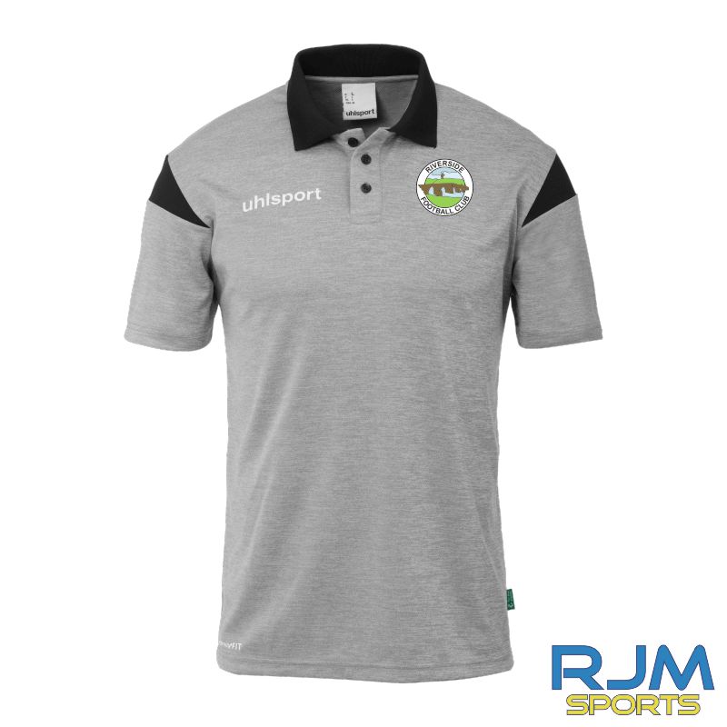 Riverside FC Coaches Uhlsport Squad 27 Polo Dark Grey Melange/Black