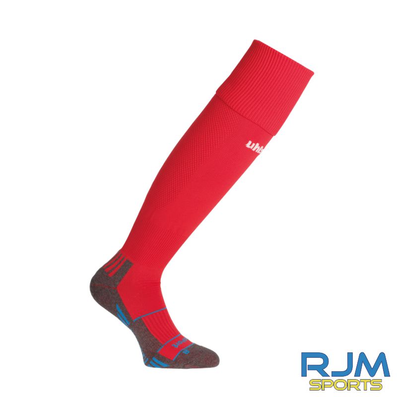 Bonnyrigg Rose FC 2024/25 Third Kit Uhlsport Team Pro Player Socks Red/White