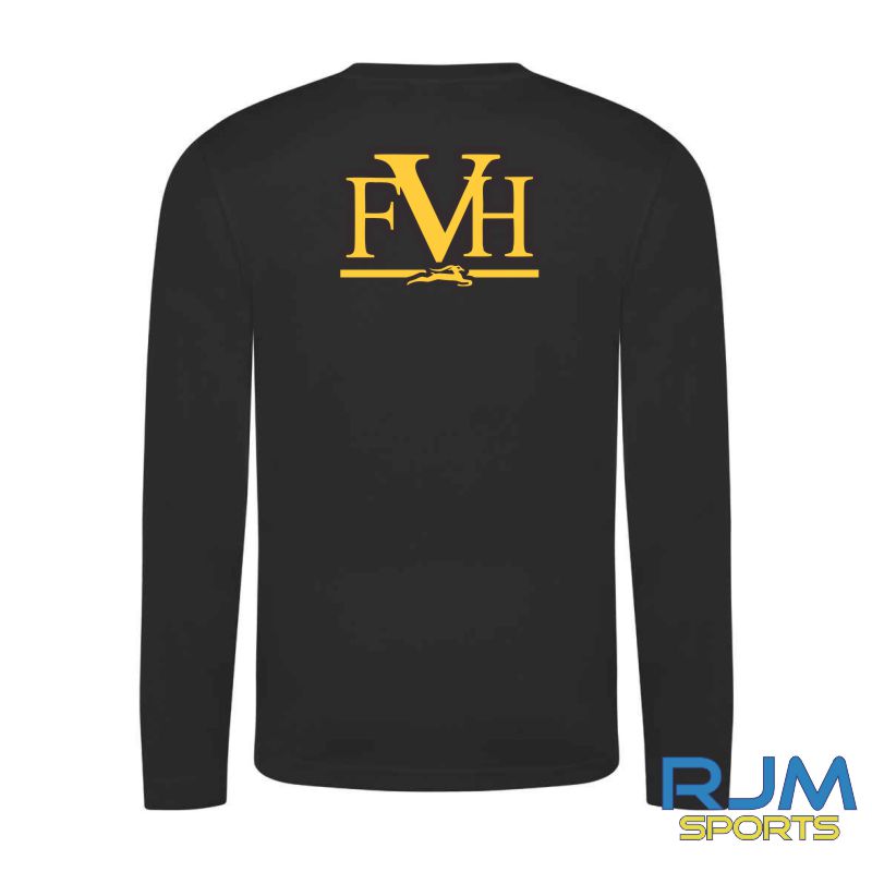 Falkirk Victoria Harriers AWDis Cool Longsleeve T-Shirt Black - Image 2