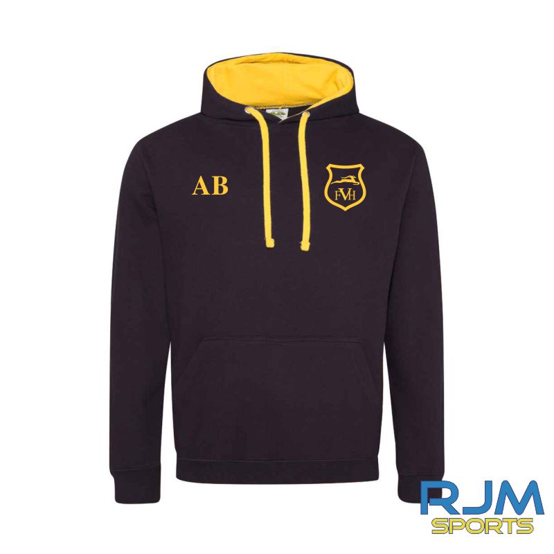 Falkirk Victoria Harriers AWDis College Hoodie Jet Black/Gold