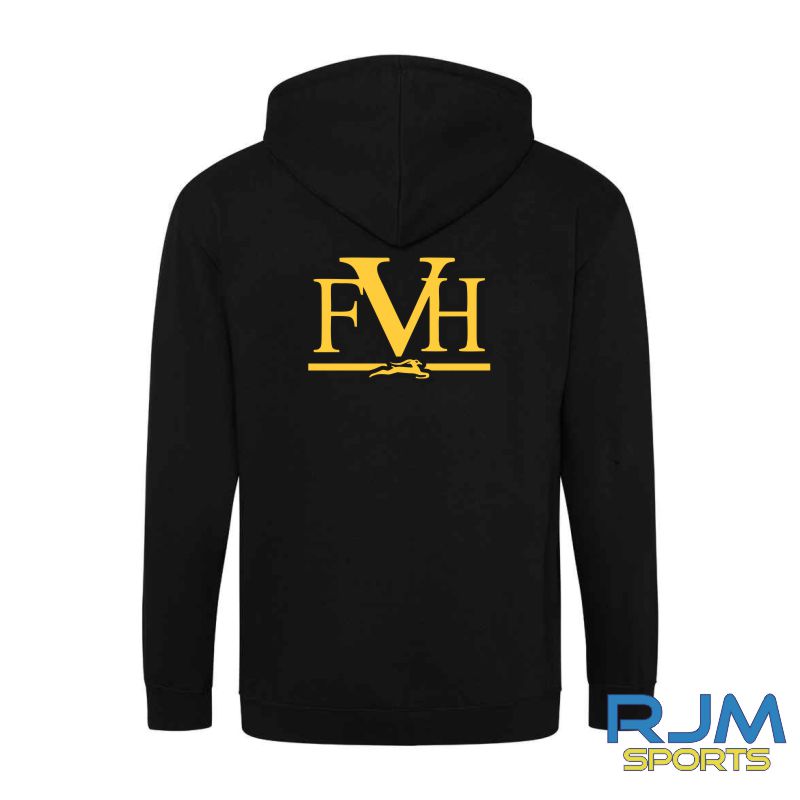 Falkirk Victoria Harriers AWDis College Hoodie Jet Black/Gold - Image 2