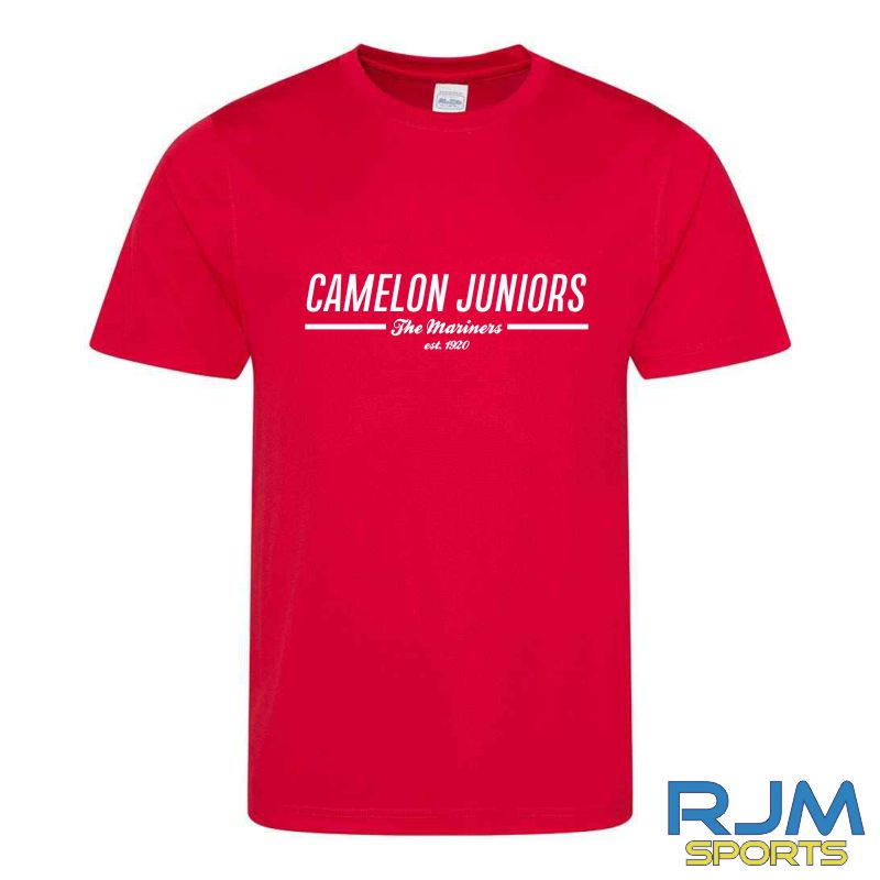 Camelon Juniors FC AWDis T-Shirt with Camelon Juniors Print Red